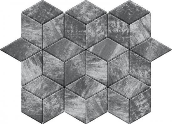 Тротуарна плитка від Ковальської Ромб 60 з фаскою нуар
