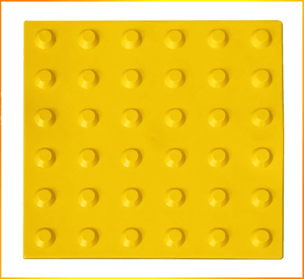 Тактильная плитка полиуретановая Конус 400х400х3 Желтая