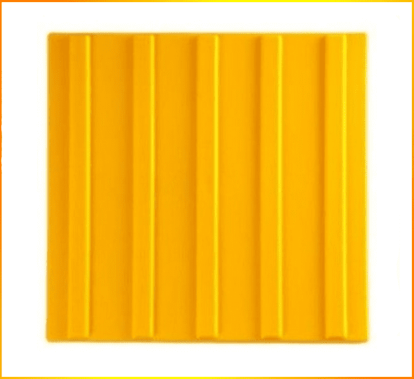 Тактильна плитка поліуретанова "Смуга" 400х400х3 Жовта