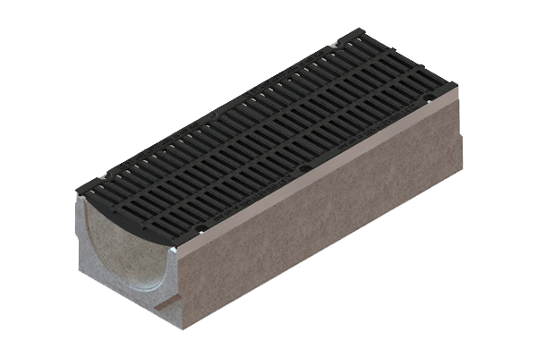 Лоток водовідвідний BetoMax Drive ЛВ-30.36.26-Б бетонний з решіткою щілинною чавунною ВЧ кл.D (комплект) 047471334