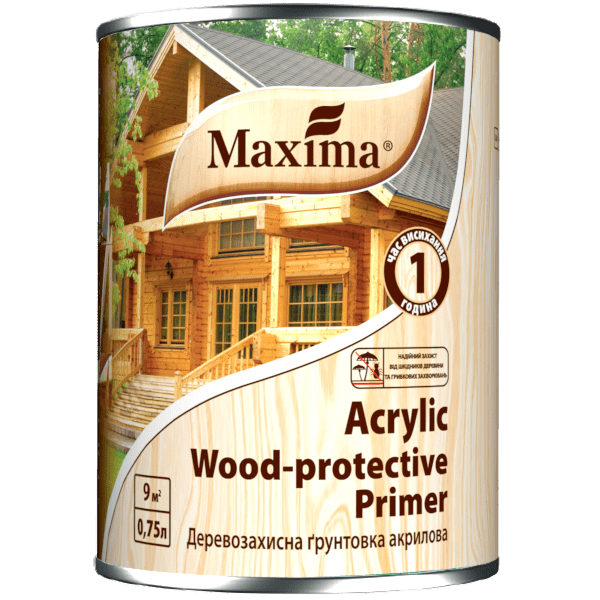 Деревозахисна ґрунтовка акрилова Maxima 0.75 л