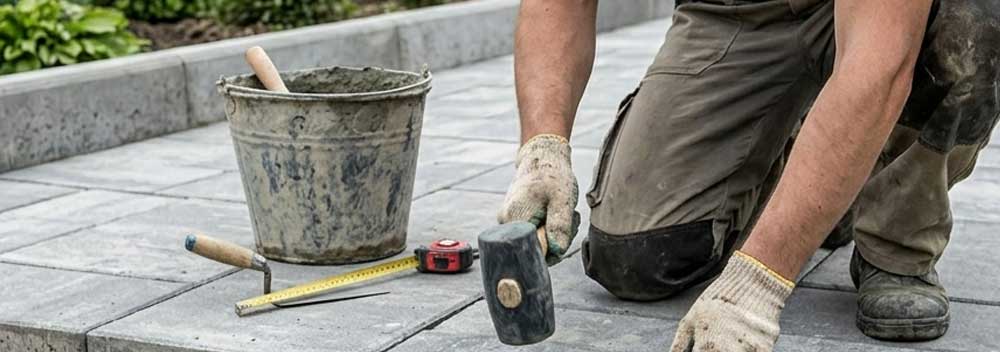 Как положить тротуарную плитку на старое бетонное основание