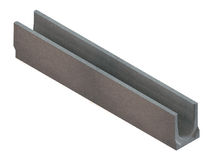 Лоток бетонный с уклоном  BetoMax Basic DN100, H135-130/10