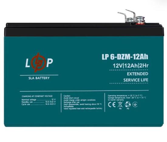 Тяговий свинцево-кислотний акумулятор LP 6-DZM-12 Ah