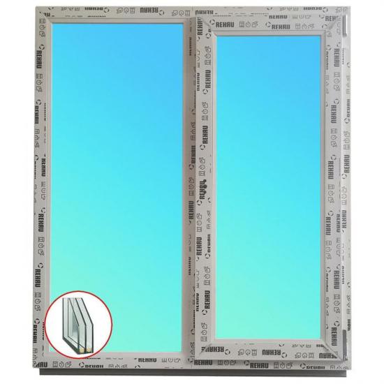 Металлопластиковое окно Rehau Euro Design двойное 70 створка двухкамерное 40 мм
