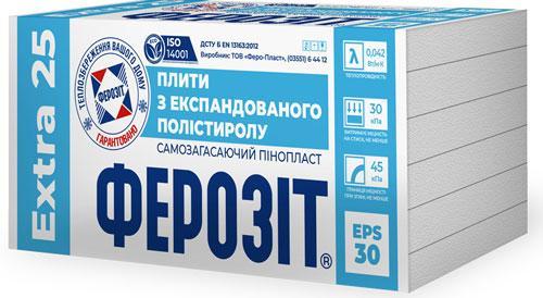 Пенопласт ФЕРОЗИТ 25 EXTRA (EPS-30)