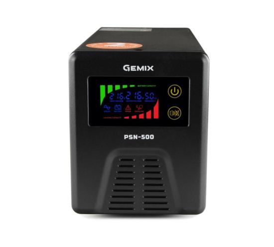 ИБП Gemix PSN-500 LCD, 500ВА/300 Вт, 1хEURO Schuko