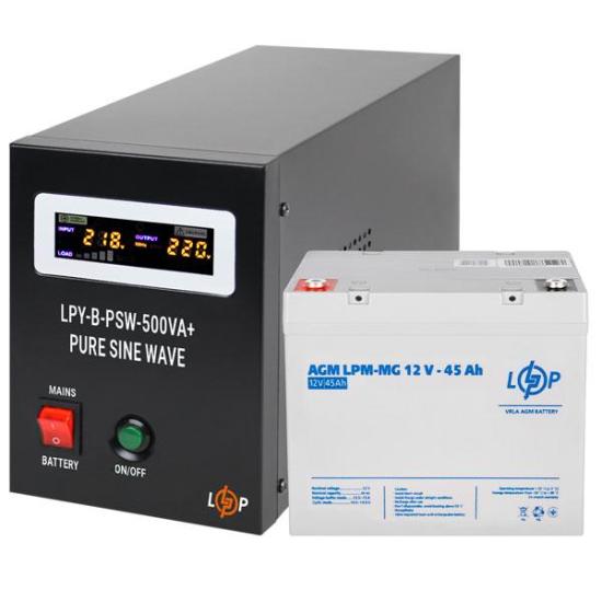 Комплект резервного питания для котла LP (LogicPower) ИБП + мультигелевая батарея (UPS B500 + АКБ MG 590W)