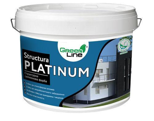 Декоративна структурна силіконова фарба для внутрішніх та зовнішніх робіт Structura Platinum, 10 л