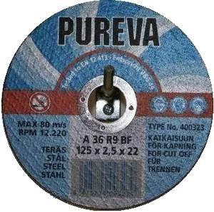Круг отрезной Pureva абразивный 180х2,5х22 алюминий