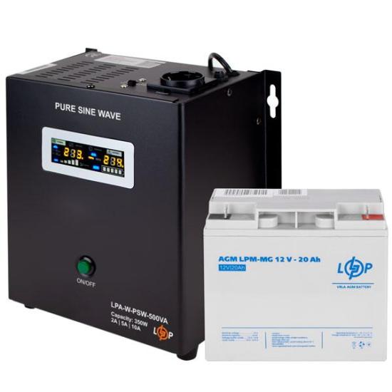 Комплект резервного питания для котла LP (LogicPower) ИБП + мультигелевая батарея (UPS A500VA + АКБ MG 270W)