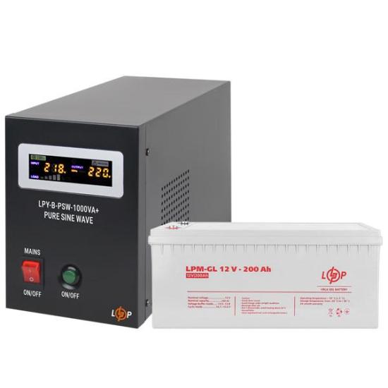 Комплект резервного живлення для котла і теплої підлоги LP (LogicPower) ДБЖ + гелева батарея (UPS B1000VA + АКБ GL 2700W)