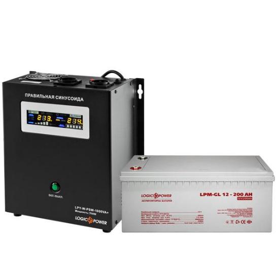 Комплект резервного питания для котла и теплого пола LP (LogicPower) ИБП + гелевая батарея (UPS W1000VA + АКБ GL 2700W)