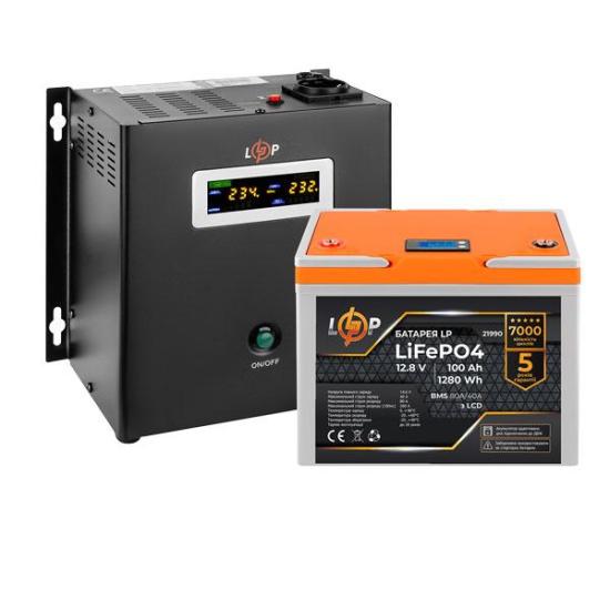 Комплект резервного питания LP (LogicPower) ИБП + литиевая (LiFePO4) батарея (UPS W500+ АКБ LiFePO4 1280W)