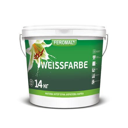 Акрилова водно-дисперсійна інтер'єрна фарба WEISSFARBE FEROMAL 25