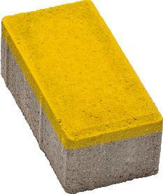Тротуарна плитка Золотий Мандарин Цегла стандартна 200x100 з фаскою жовтий