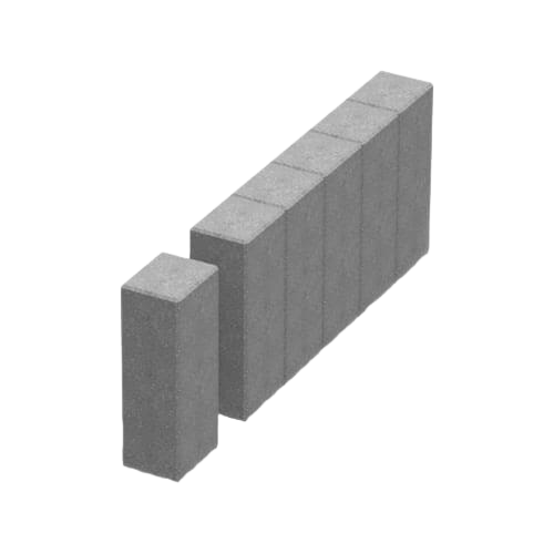 Поребрик фигурный квадратный 500x80мм Серый