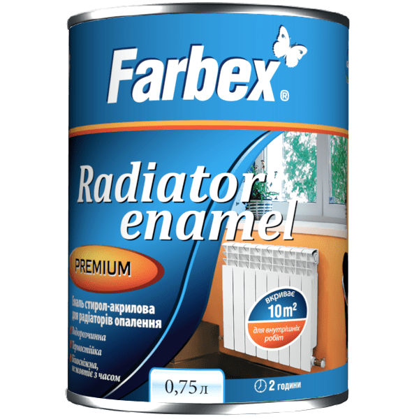 Эмаль акриловая для радиаторов отопления Farbex 