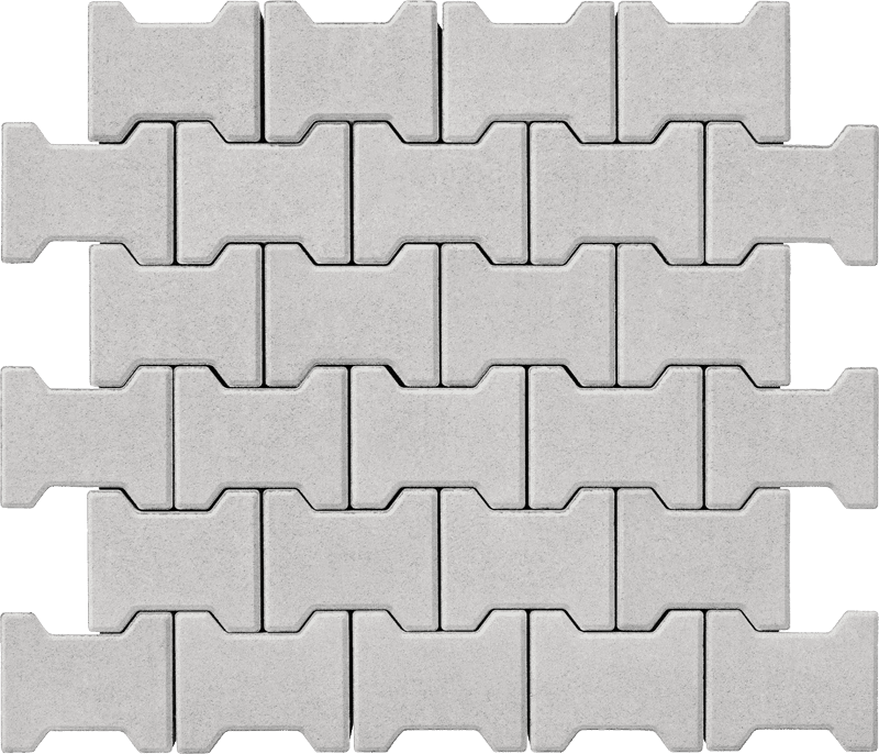 Тротуарна плитка Авеню Котушка (Подвійне Т) 80 з фаскою перлина
