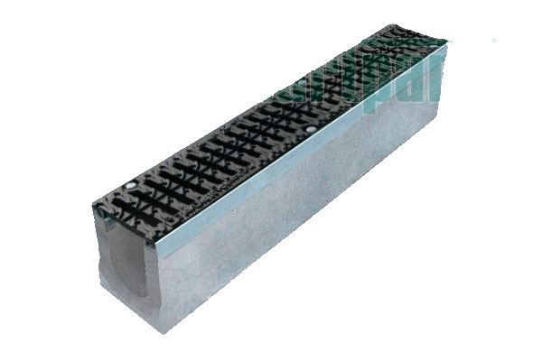 Лоток водовідвідний бетонний BetoMax 110 з внутрішнім ухилом (змінним перетином) кл. D (комплект)